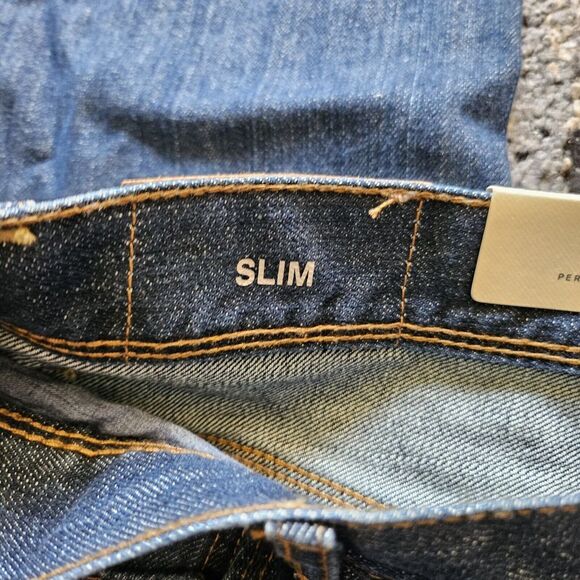 PERRY ELLIS AMERICA Mens VTG Blue Jeans Stonewash Slim Fit Straight Leg 34 X 30 - Picture 6 of 10